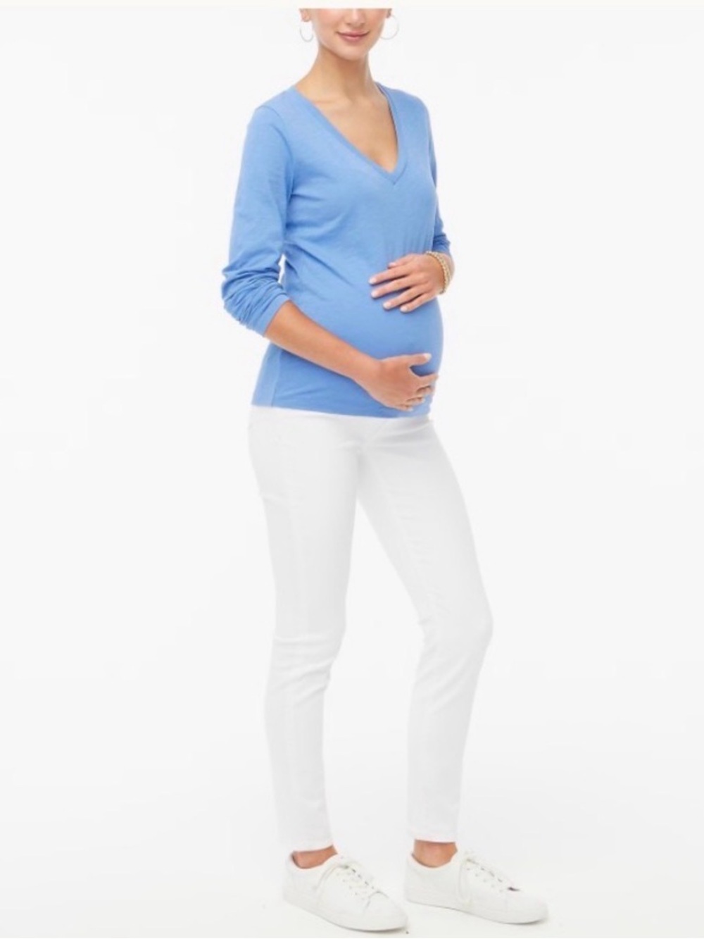 J. Crew White maternity jean in signature stretch Size 30 white
